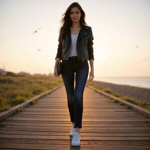 Acne Studios Flex Basement Slim With Raw Fray Cut Off Hem 29 X 32